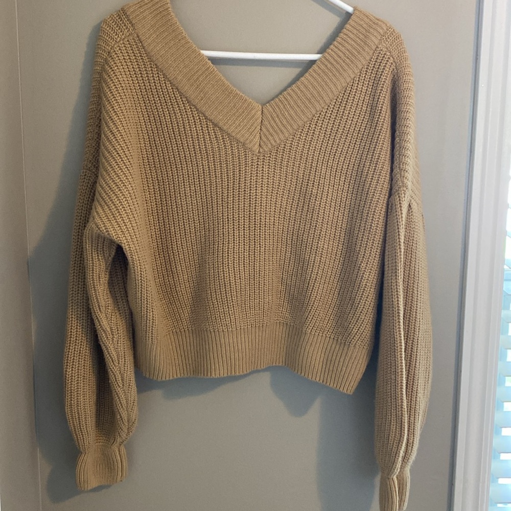 Line & Dot Walnut Ribbed Cardigan - Picture 7 of 10